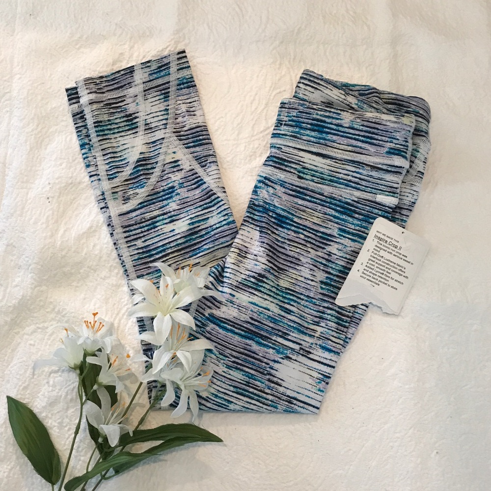 NWT Lululemon Blurry Belle Inspire Crop Leggings